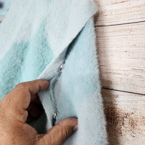 House of Sunny Pullover Cardigan Sweater Women's Size 8 Long Sleeve Wool Feel - Picture 11 of 16